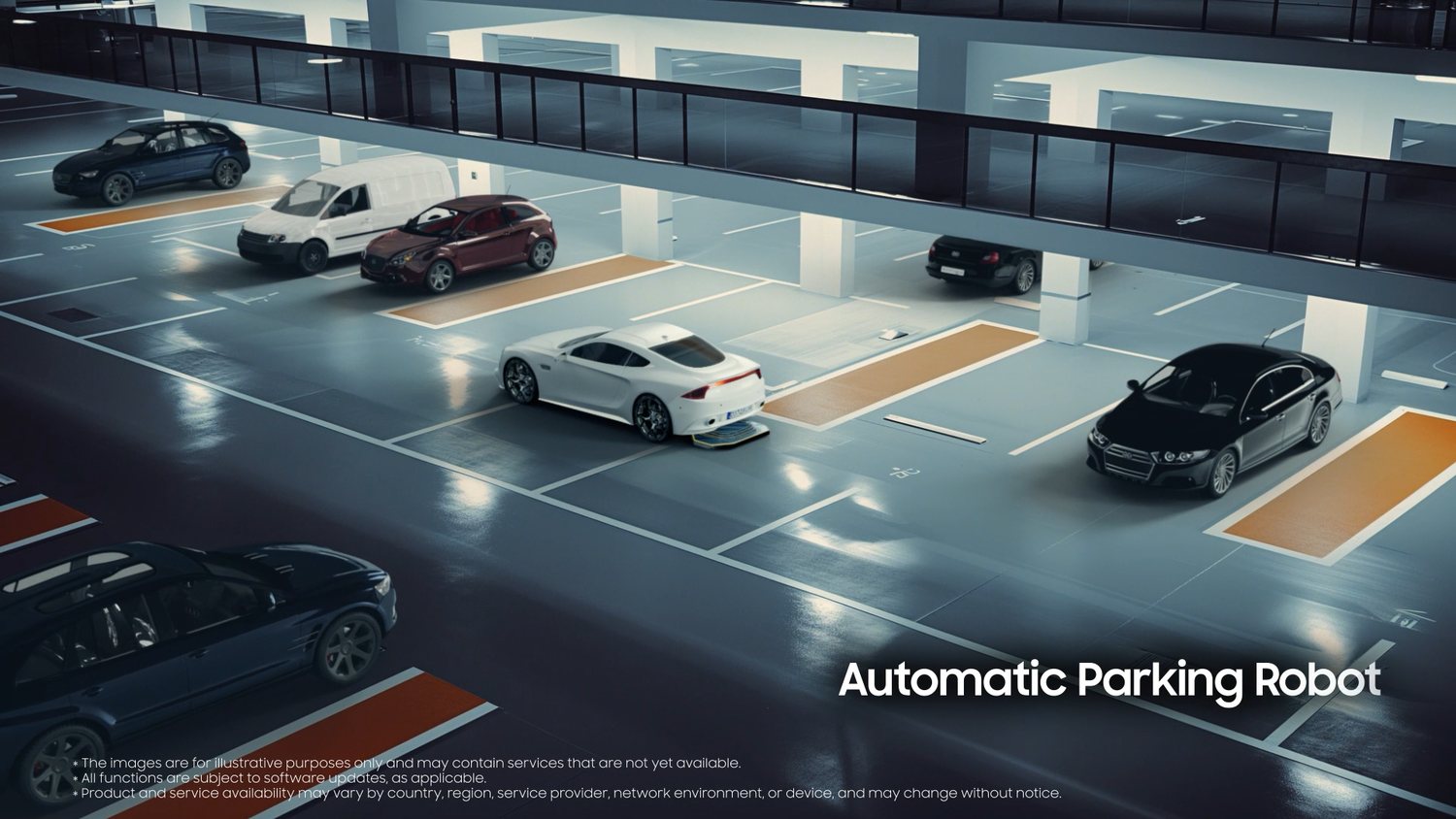 Automatic Parking Robot, 주차장 내 자동 주차 로봇 합성 컷